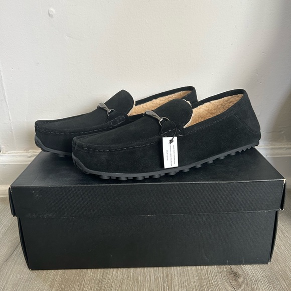 Coach Black Suede Leather Loafers - Picture 2 of 7